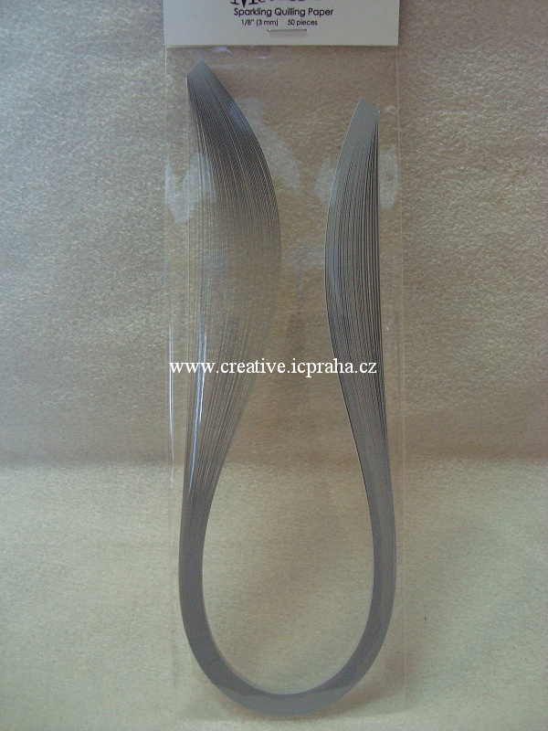 pap.proužky 0.3x44,5cm bal.50ks stříbrná